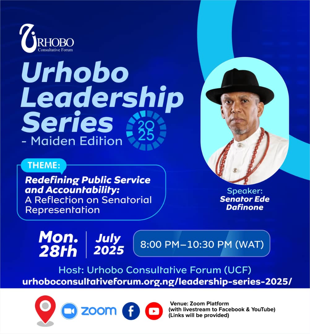 Dafinone Headlines Urhobo Leadership Series, Set To Tackle Public Service