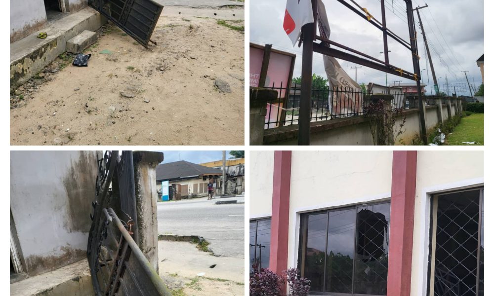 Itsekiri Youths Destroy UPU Banner At Urhobo Cultural Centre