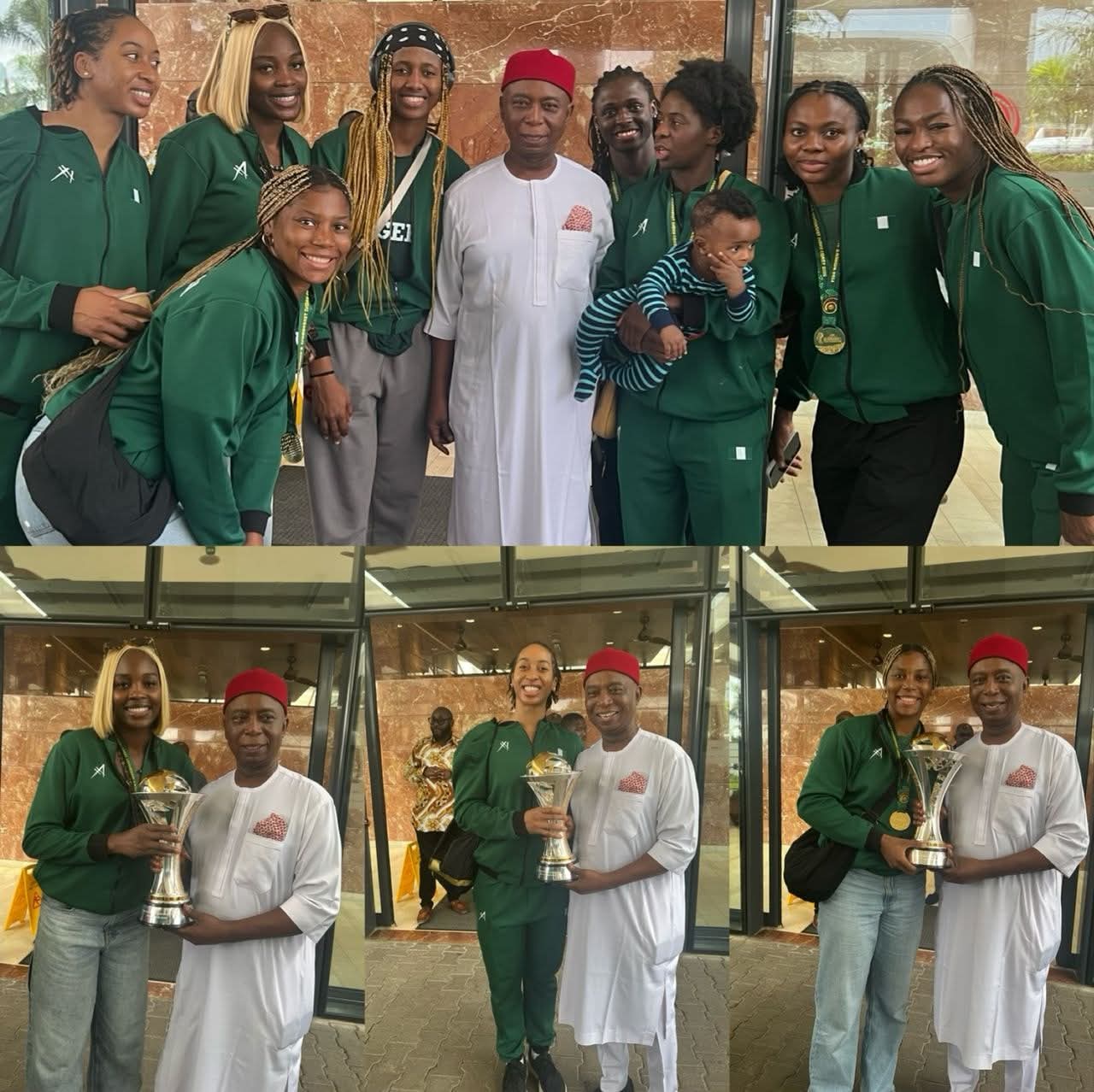 AfroBasket Champions, D’Tigress Meets Ned Nwoko