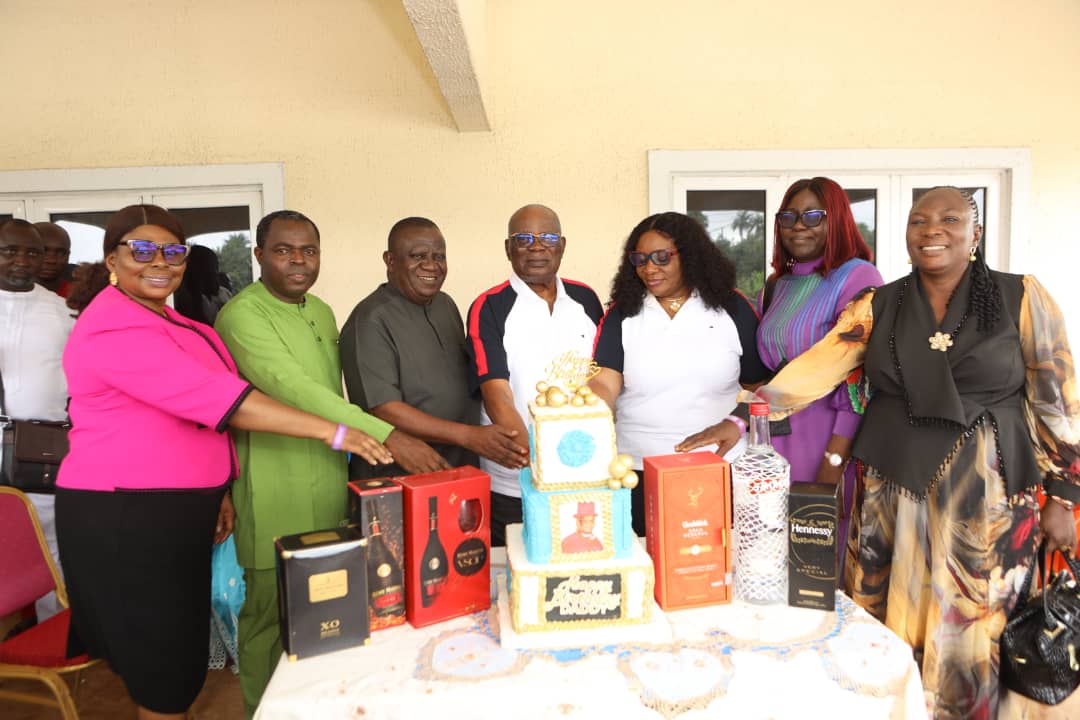 Birthday: DELSU Management Felicitates With Professor Sam Oyovbaire
