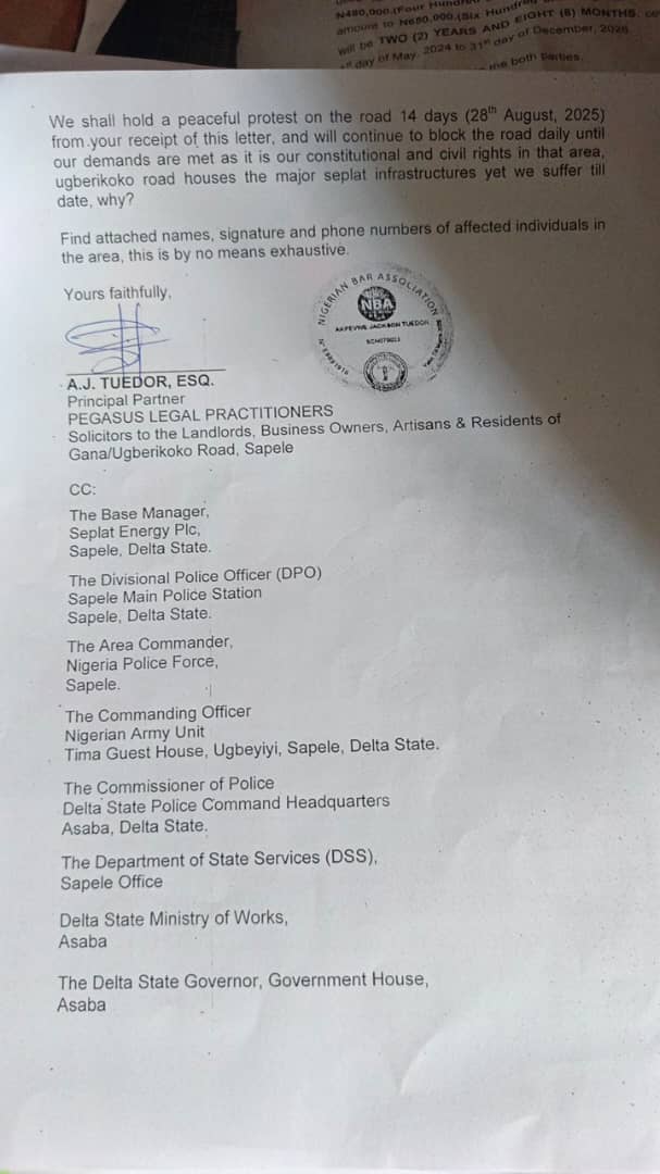 Gana, Ugberikoko Residents Set To Protest Over Deplorable Road Conditions