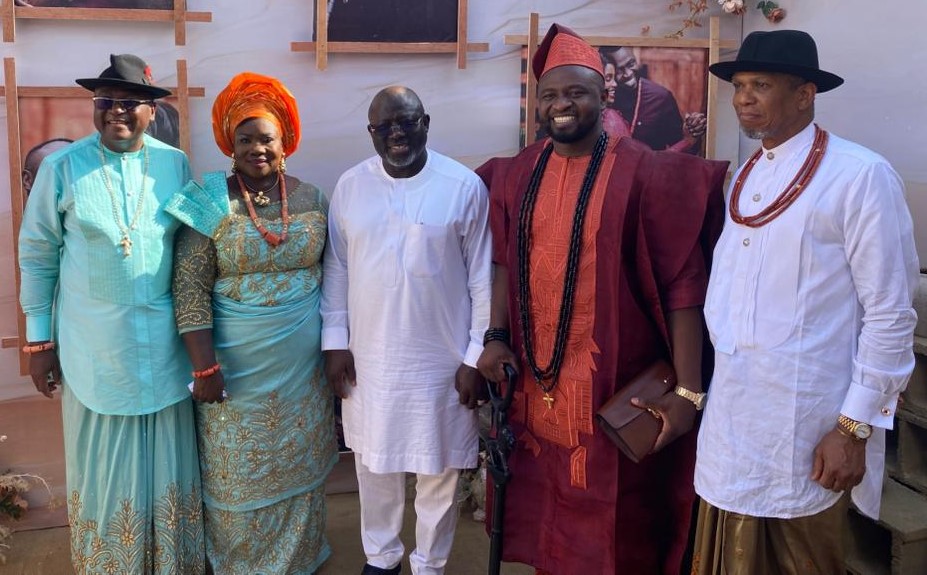 Oborevwori, Dafinone, Others Storm Lekki, As Rep. Francis Waive’s Son Weds