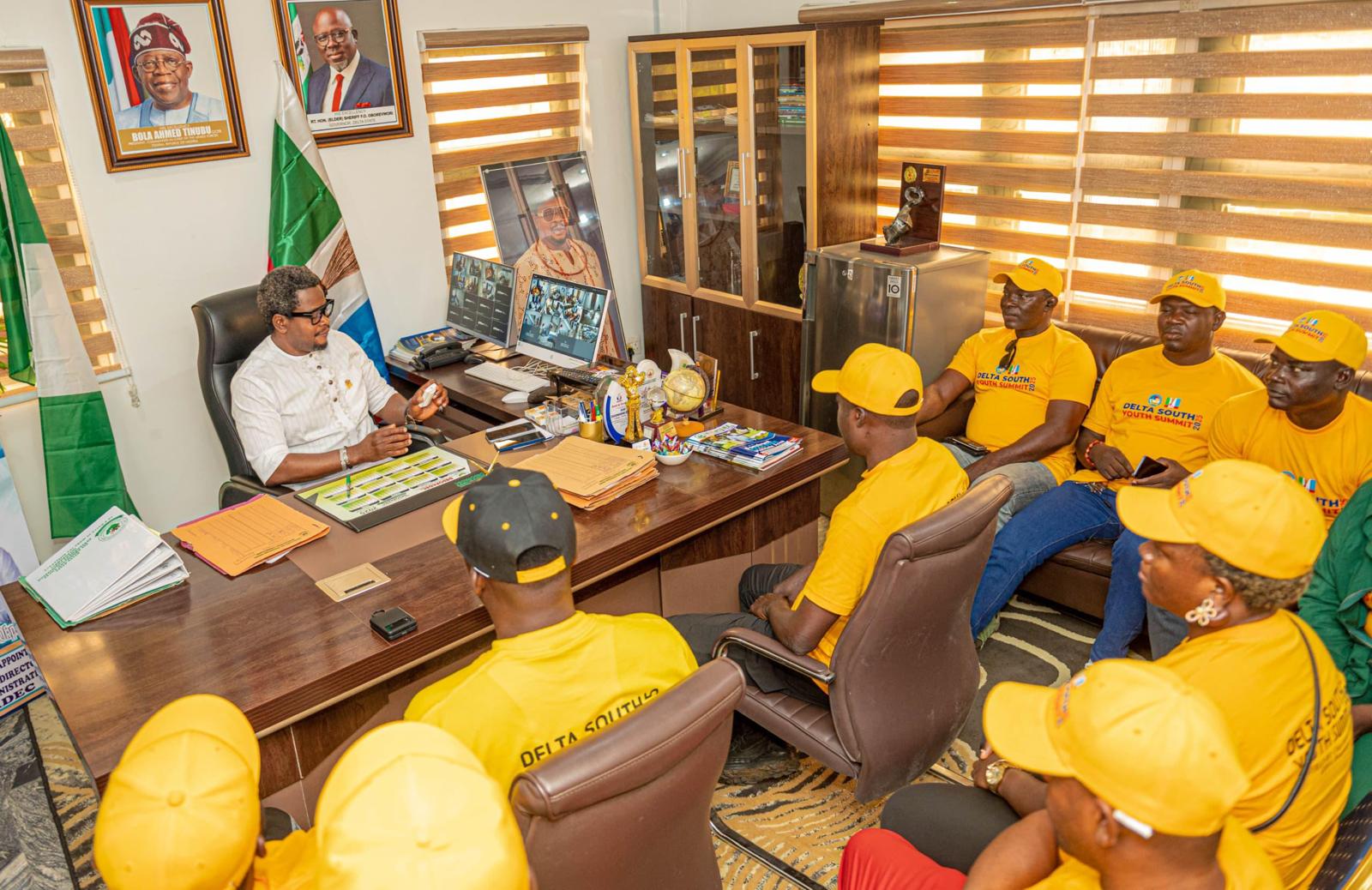 Delta South Youth Summit Organising Committee Pays Courtesy Visit To Okpobor