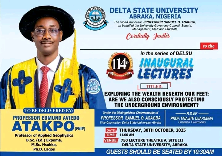 DELSU: Professor Atakpo To Deliver 114th Inaugural Lecture October 30