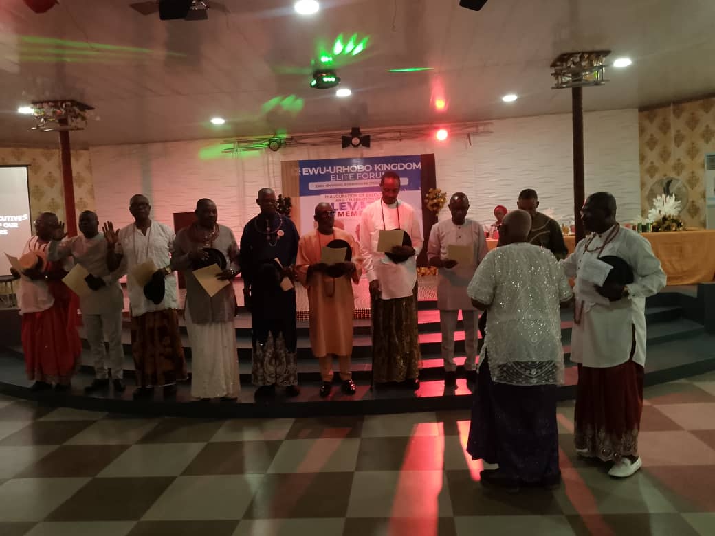 Ewu-Urhobo Kingdom Elite Forum Inaugurates Exco, As DELSU DVC (Administration), Others Honoured By Ese Umukoro