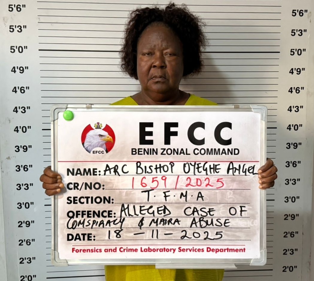 EFCC Arrests Female Archbishop In Warri For Alleged Naira Abuse