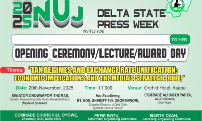 Delta Journalists Gear Up For 2025 NUJ Press Week November 16–23