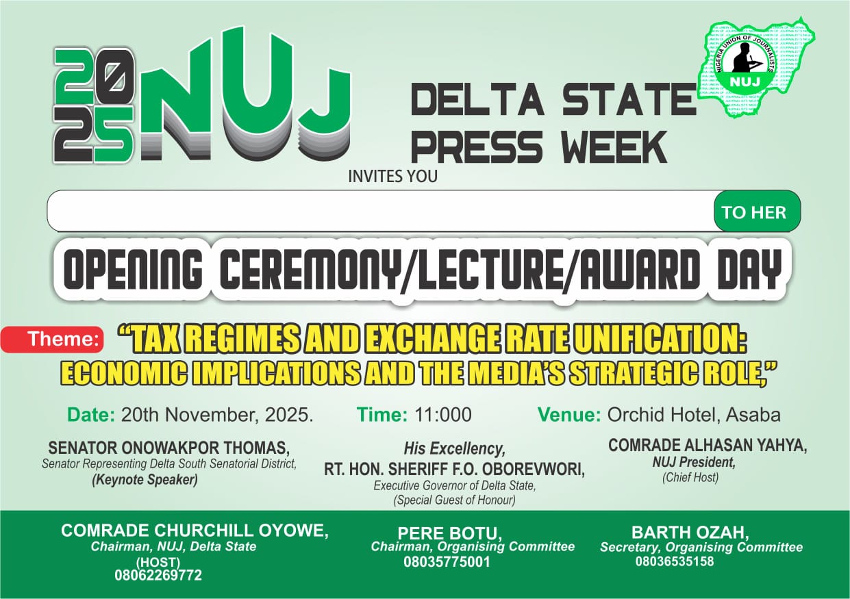 Delta Journalists Gear Up For 2025 NUJ Press Week November 16–23