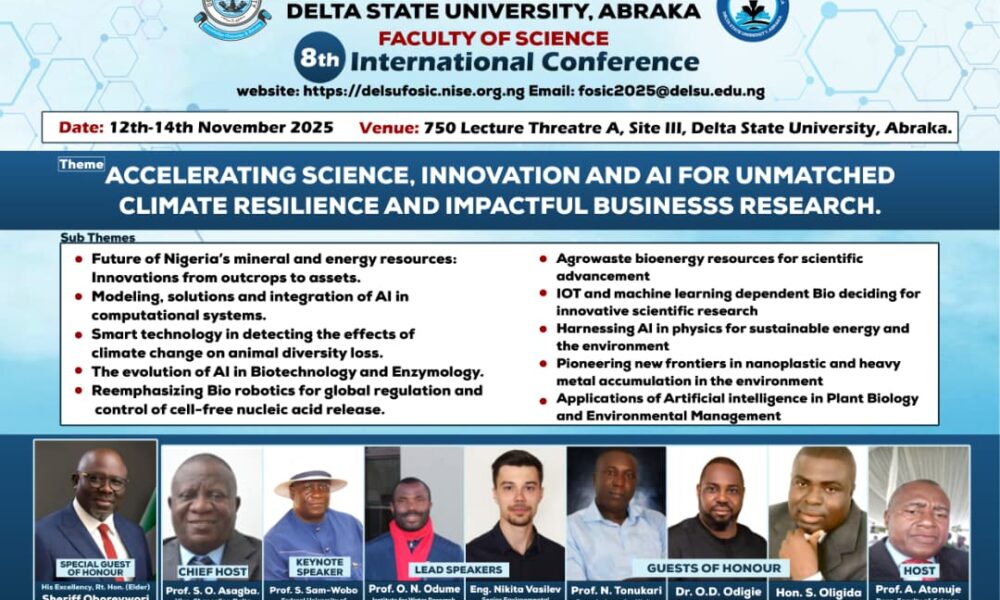 DELSU: Faculty Of Science To Hold 8th International Conference Nov. 12-14