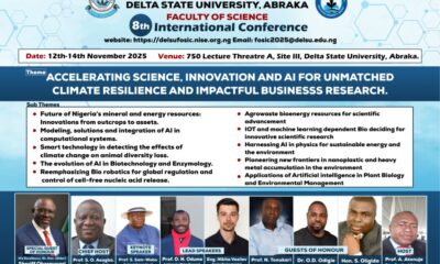 DELSU: Faculty Of Science To Hold 8th International Conference Nov. 12-14