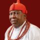 Senator Dafinone Felicitates Owhorode Akpomudje On Coronation, 71st Birthday