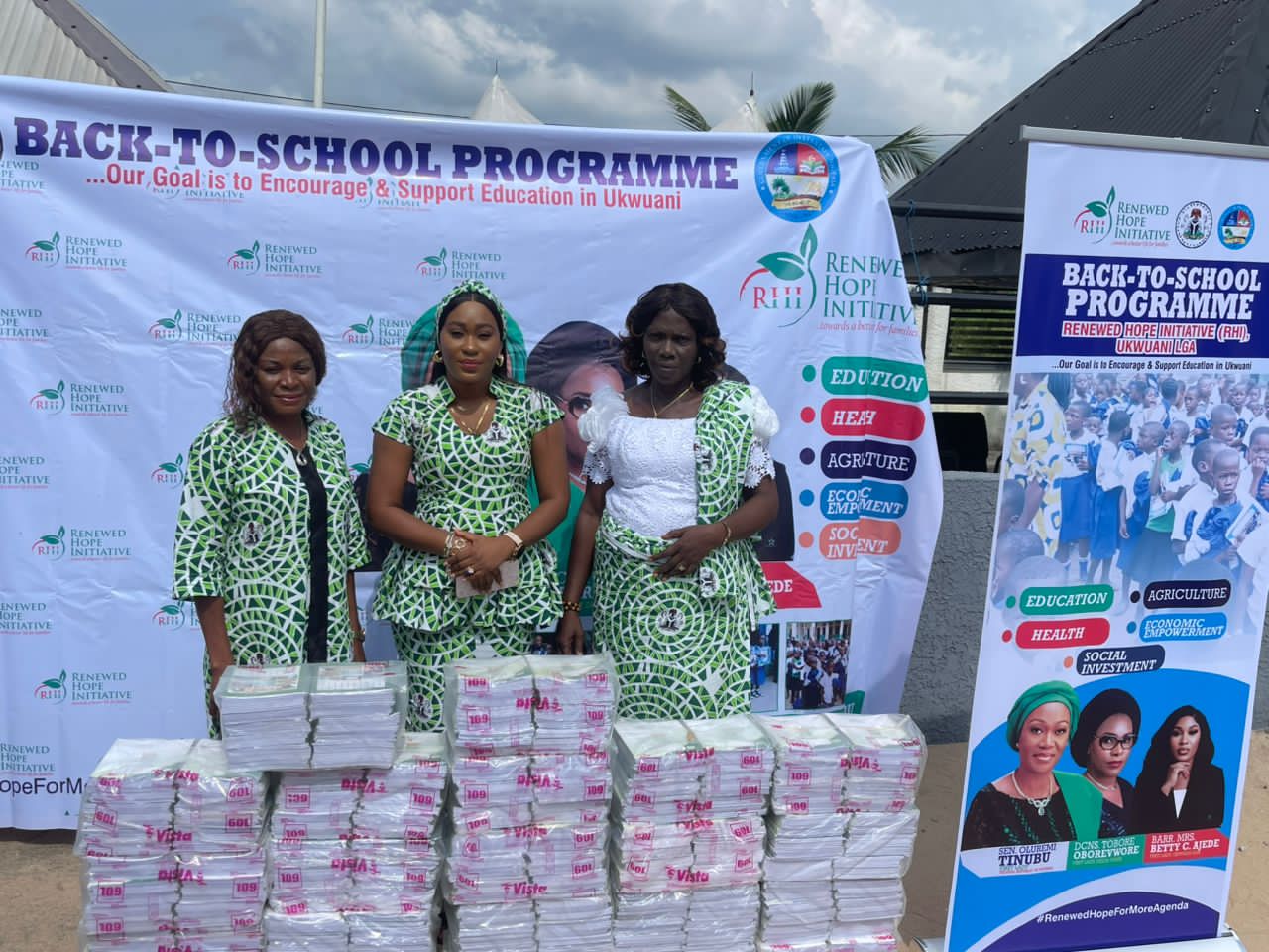 Renewed Hope Initiative: Betty Ajede Distributes Notebooks To Primary School Pupils In Ukwuani LGA