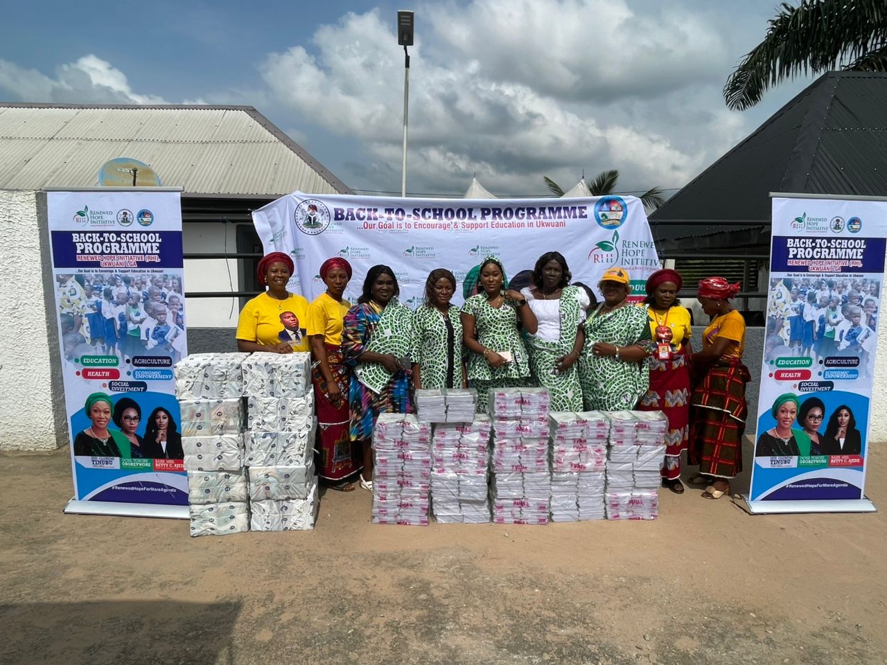 Renewed Hope Initiative: Betty Ajede Distributes Notebooks To Primary School Pupils In Ukwuani LGA