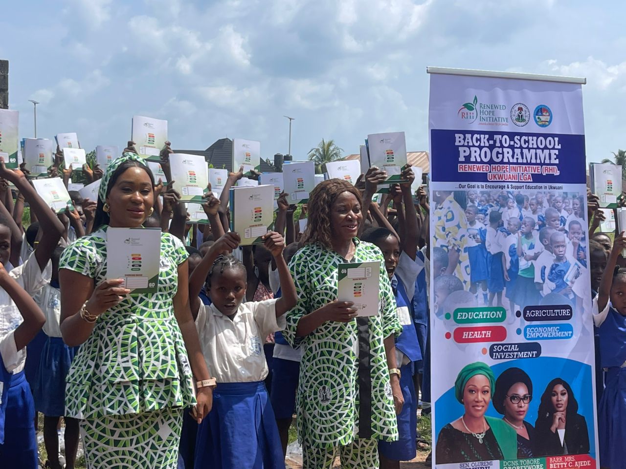 Renewed Hope Initiative: Betty Ajede Distributes Notebooks To Primary School Pupils In Ukwuani LGA