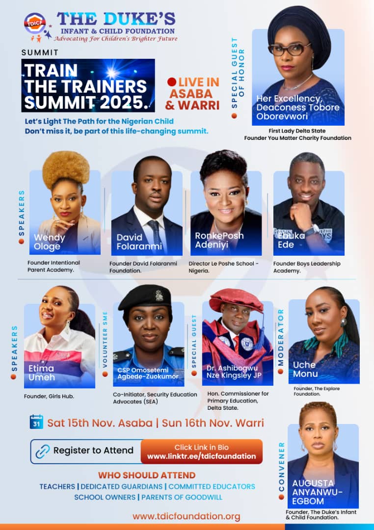 Train-The-Trainers Summit Storms Asaba, Warri, Ignites Push For Nigeria’s Next Generation Of Leaders