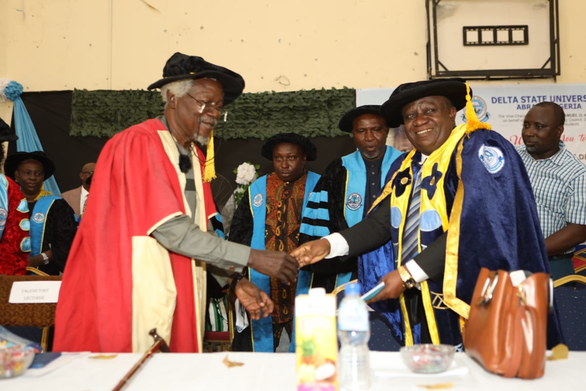 DELSU VC Eulogises Professor Akporhonor, As He Delivers 10th Valedictory Lecture