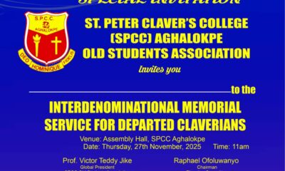 SPCC Aghalokpe Old Students Association Holds Memorial Service