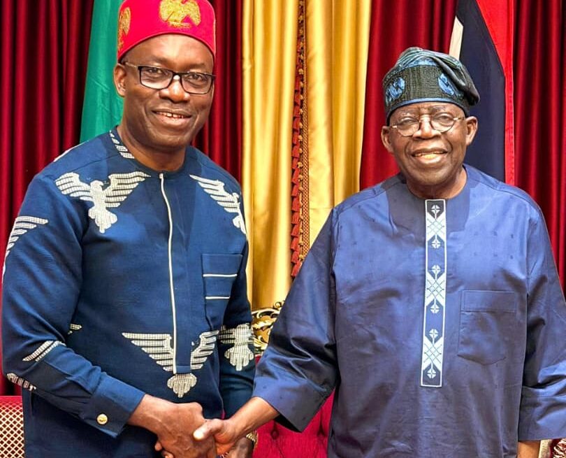 Governor Soludo At The State Villa, Warmly Received By President Tinubu