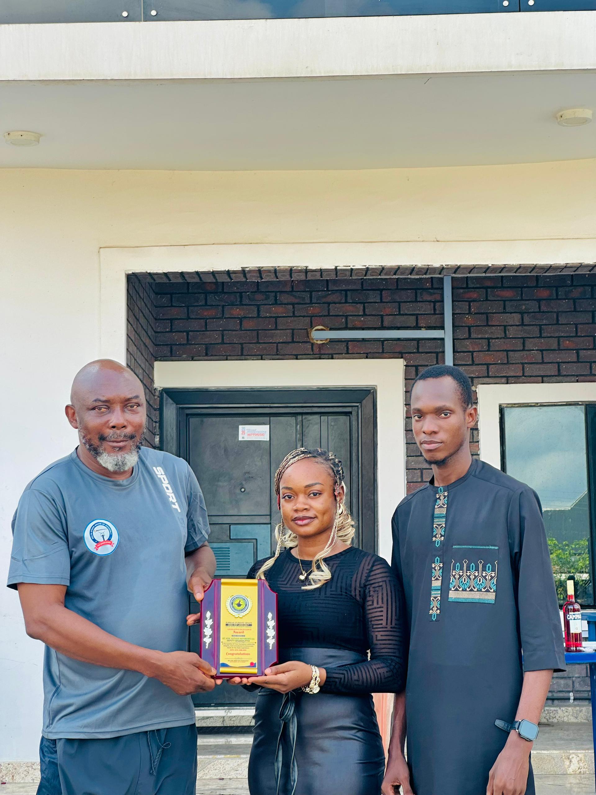 DTHA Deputy Speaker, Akpowowo, Bags Award