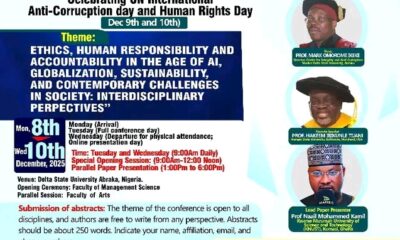 DELSU Hosts 2025 International Hybrid Conference On Anti-Corruption, Dec 9