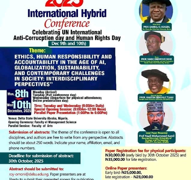 DELSU Hosts 2025 International Hybrid Conference On Anti-Corruption, Dec 9
