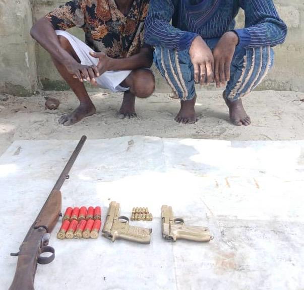 Intelligence-Led Raid Crumbles Armed Robbery Syndicate In Ughelli, As Police Arrest Two Suspects