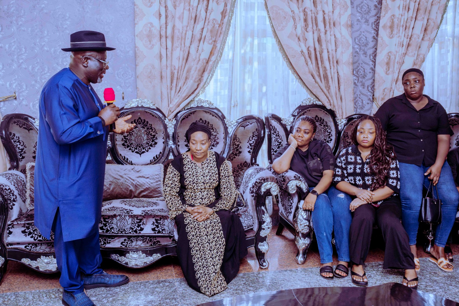 Oborevwori Pays Condolence Visit To Nwaoboshi, Nuel Ojei Families