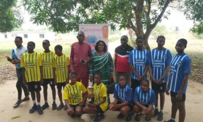 Excitement, As MEO Foundation Donates Football Jerseys To Ibrede Grammar School