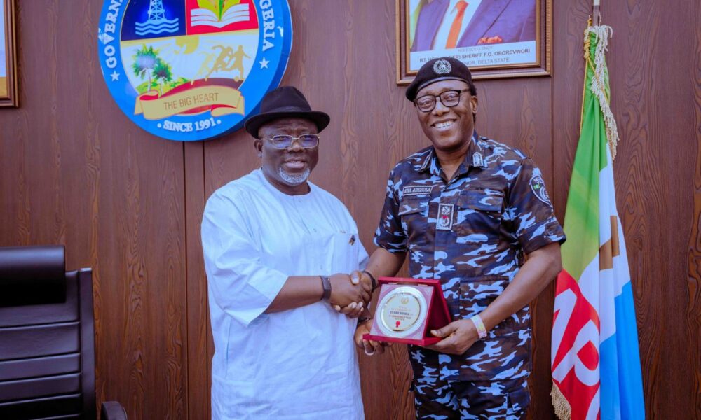 CP AINA ADESOLA PAYS COURTESY VISIT TO DELTA STATE GOVERNOR
