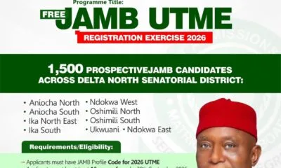 Senator Ned Nwoko To Sponsor JAMB Registration For 1,500 Delta North Students