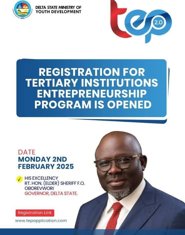 Delta Govt Opens Registration For Tertiary Institutions Entrepreneurship Programme