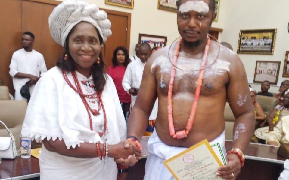 Uvwie Monarch Confers Chieftaincy Titles On Christopher Agbatutu, Younger Brother