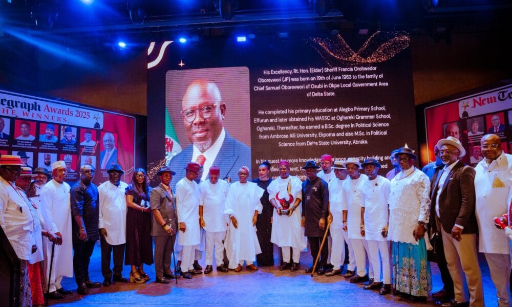 Oborevwori Wins Overall New Telegraph Governor Of The Year 2025 Award