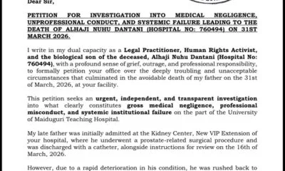 Lawyer Petitions UMTH Over Alleged Negligence, Demands Probe into Father’s Death