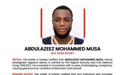 NSCDC Declares Abdulazeez Musa, Alias ‘Arab Money,’ Wanted Over Alleged Kidnapping