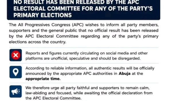 APC Disowns Viral Primary Results, Tells Members To Await Abuja Announcement
