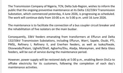 TCN Maintenance Disrupts Power Supply Across Delta Communities