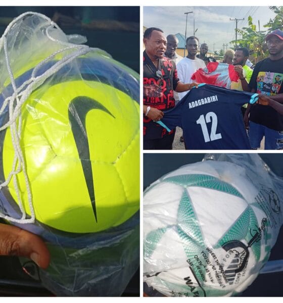 Adagbabiri Youths Hail Hon. Ebizi Ndiomu Brown Over Donation Of Football Kits