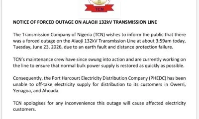 Power Supply Interrupted In Owerri, Yenagoa, Ahoada As TCN Battles Transmission Fault