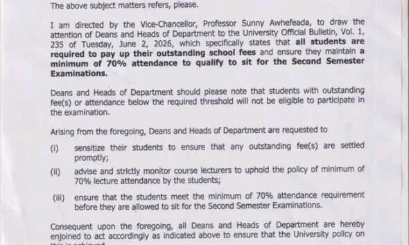 No School Fees, No Exams: SDU Issues Fresh Warning to Students