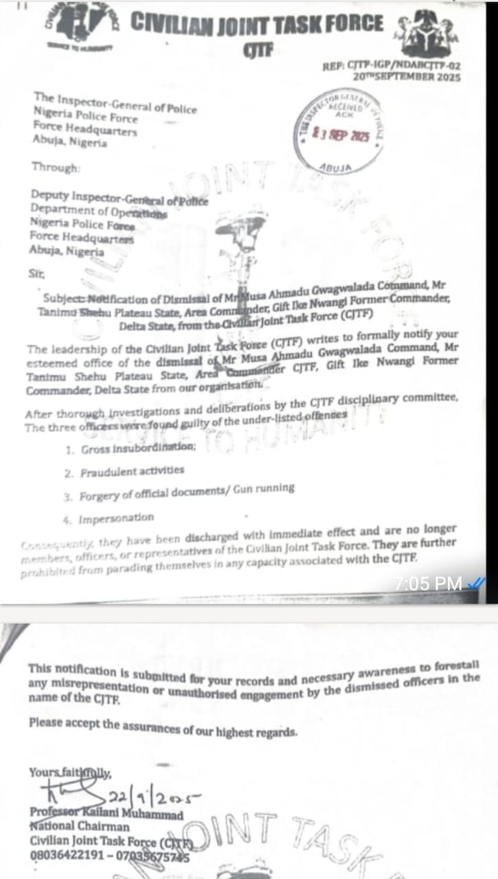 CJTF Dismisses Ex-Delta Commander, Backs Ovie's Appointment Amid Impersonation Claims