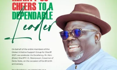 Sheriff Support Group Hails Oborevwori At 63, Applauds Development Strides In Delta