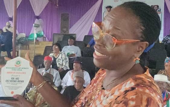 University Of Africa Honours Ebizi Ndiomu-Brown At 5th Public Lecture