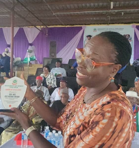 University Of Africa Honours Ebizi Ndiomu-Brown At 5th Public Lecture