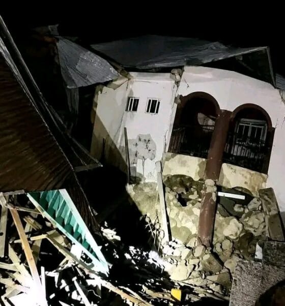 Panic As Students' Hostel Near Federal Polytechnic Oko Collapses
