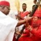 Governor Oborevwori Presents Staff Of Office To First Ovie Of Oyede Kingdom