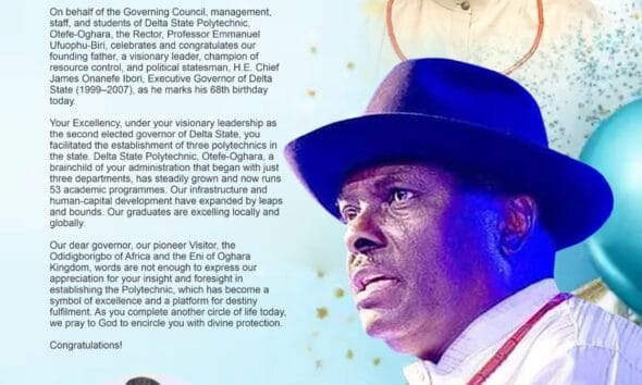 Ibori at 68: DESPO Hails Founding Father