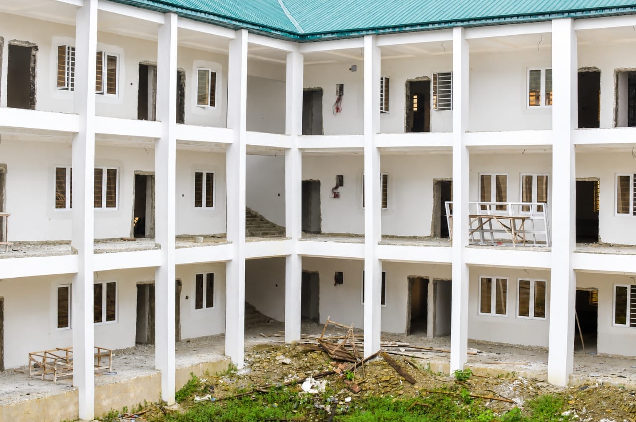 Ochonogor, Okorodudu Inspect Ongoing Construction Of Administrative Block At COE Warri