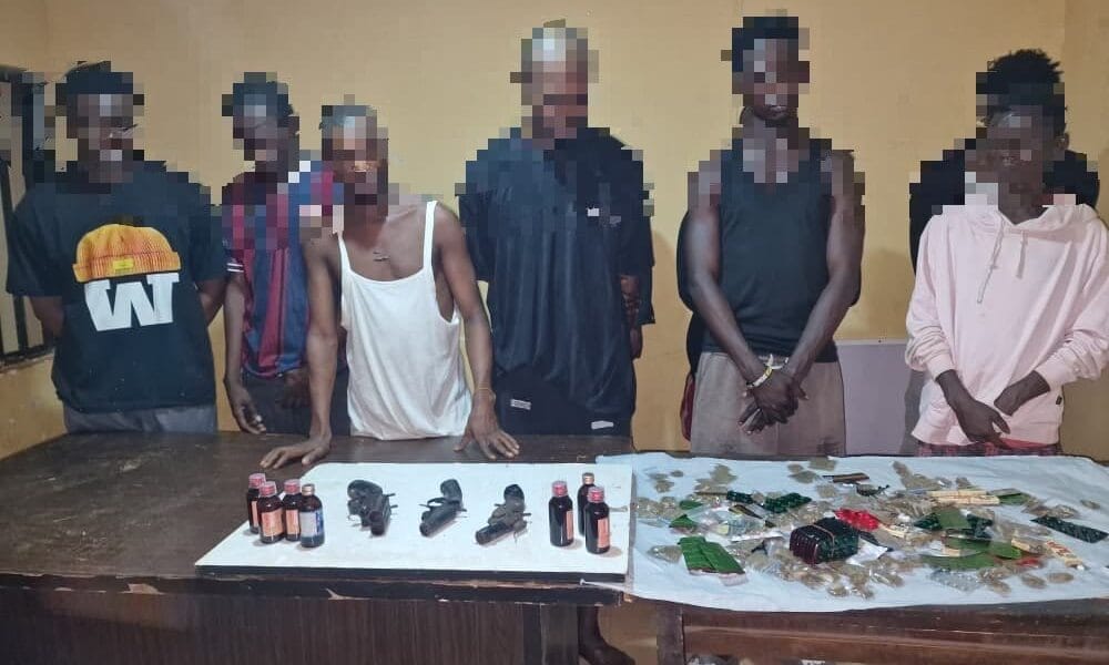 Police Arrest Eight In Abraka, Recover Three Locally Made Pistols, Illicit Drugs