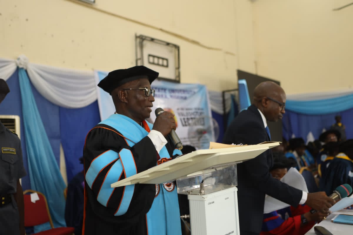 Prof. Peretomode Delivers DELSU’s 12th Valedictory Lecture, As Vice Chancellor Hails His Achievements As Former VC